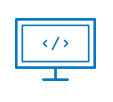 Screen with code icon